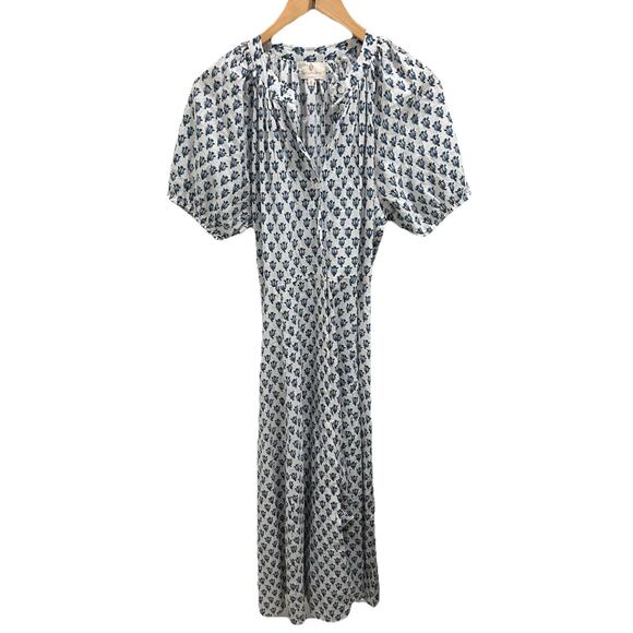 Perry Walker Collective Cotton Button Up Printed Maxi Dress Sz 2 - Picture 1 of 7